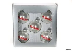 12448 Marklin Kerstbal Zilver Set 5