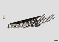 8568 Marklin El. Bogenweiche Links R195 Mm