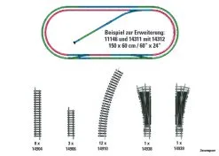 14312 Trix Gleis-Ergänzungspackung H2