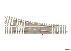 14539 Trix Handweiche Rechts 15° Beton.