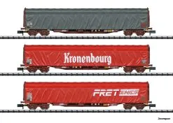 15115 Trix Schiebeplanwagen-Set Rils SNC
